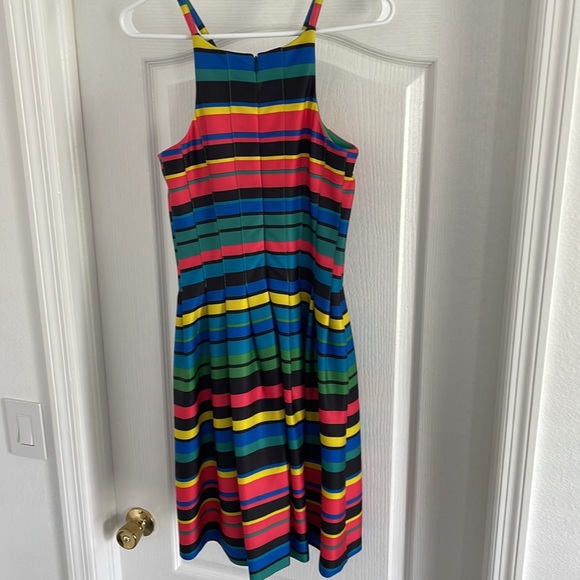 Multicolored cocktail wedding evening gala dress Calvin Klein size 4 - Picture 4 of 5